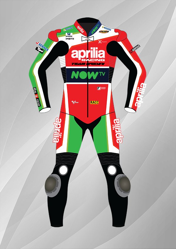 Aleix Espargaro Aprilia tuono v4 MotoGP 2018 Leather Race Suit Endless Racegear
