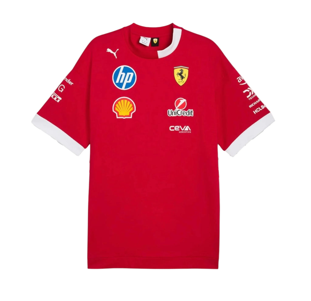 F1 Scuderia Ferrari 2025 Oversized Driver Replica T-shirt Endless Racegear
