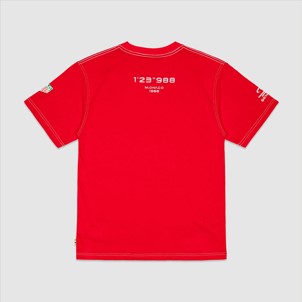 Ayrton Senna F1 x Tag Heuer Oversized Racing T-Shirt - Red Endless Racegear