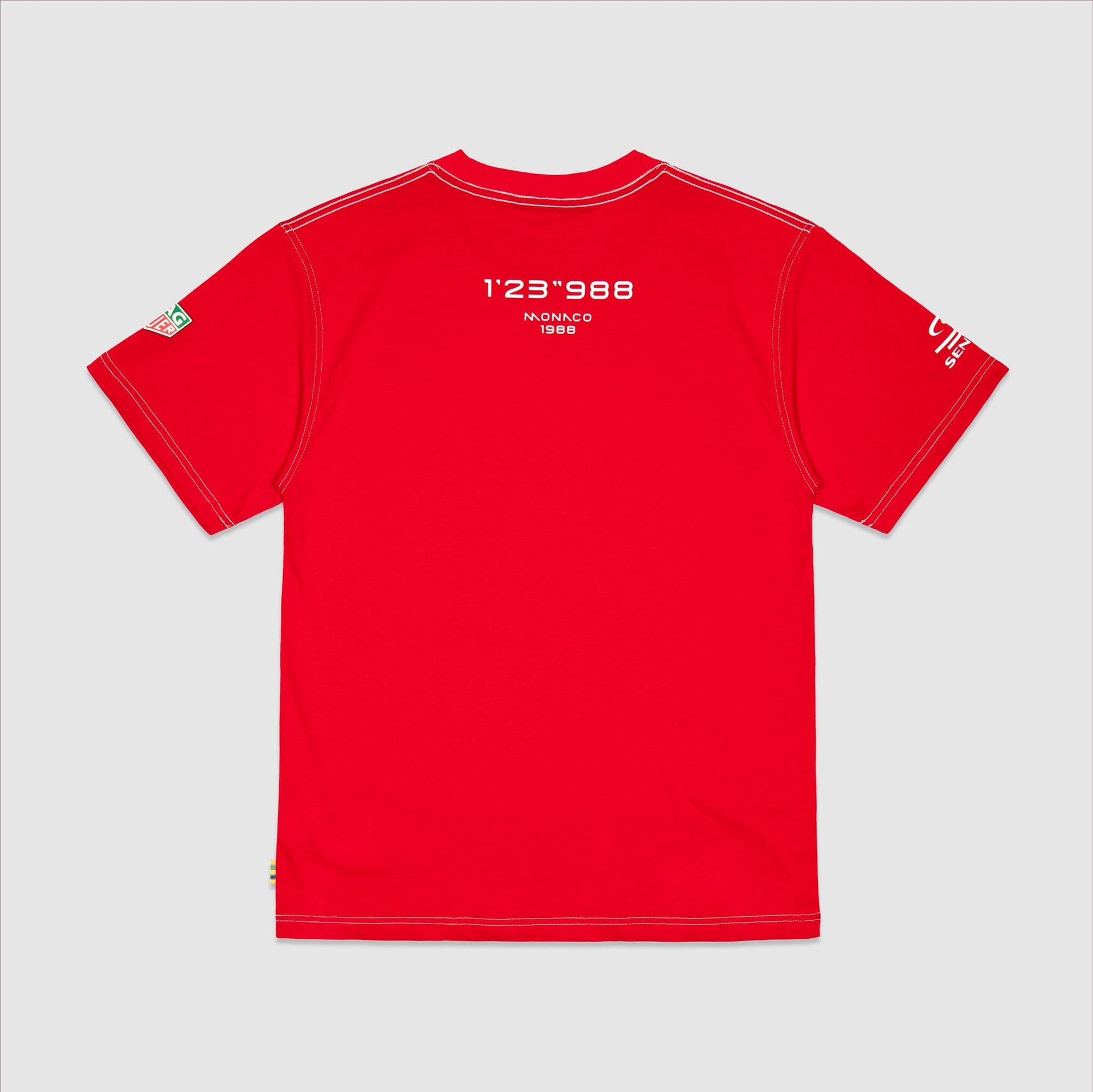 Ayrton Senna F1 x Tag Heuer Oversized Racing T-Shirt - Red Endless Racegear