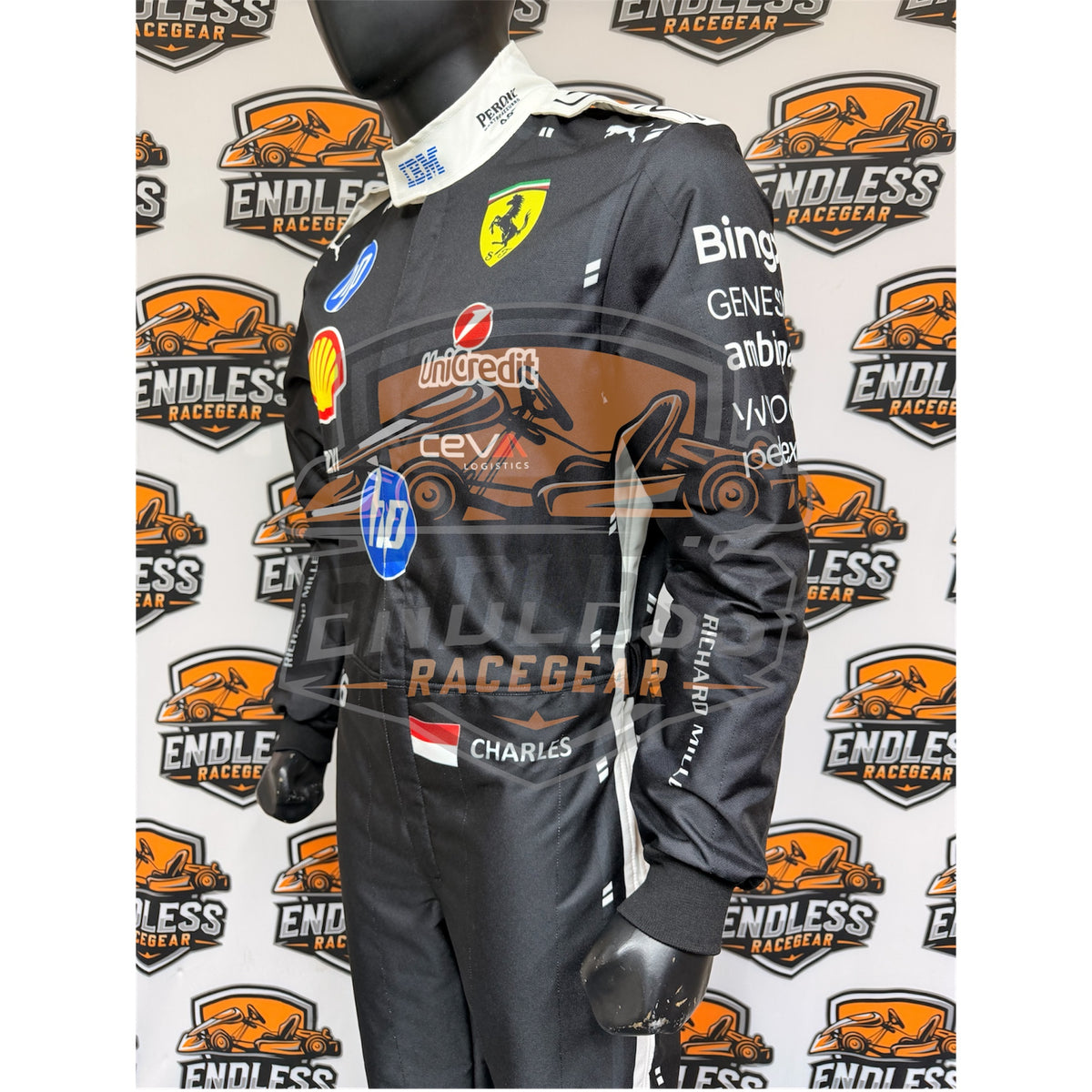 2026 Scuderia Ferrari Charles Leclerc HP Singapore GP Replica Race Suit Endless Racewear