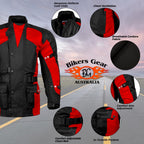 BGA Avalanche Water Resistant Textile Jacket Red Black