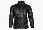 BGA Trail Master Vintage Waxed Leather Touring Jacket Long Coat