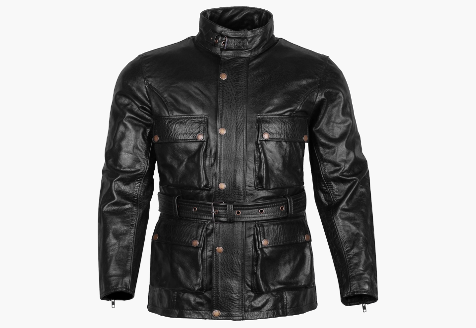 BGA Trail Master Vintage Waxed Leather Touring Jacket Long Coat