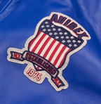 Shop Genuine Avirex Cobalt Leather Bomber Jackets – sale rfxleatherofficial