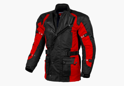 BGA Avalanche Water Resistant Textile Jacket Red Black