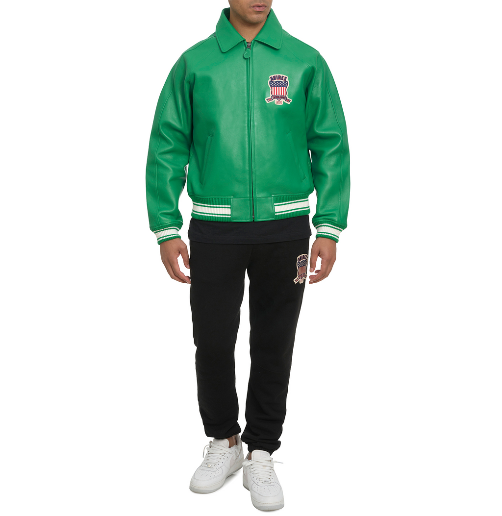 Shop Best High Sale Avirex Fashion Aviator Bomber Jelly Bean Leather Jackets For Sale rfxleatherofficial