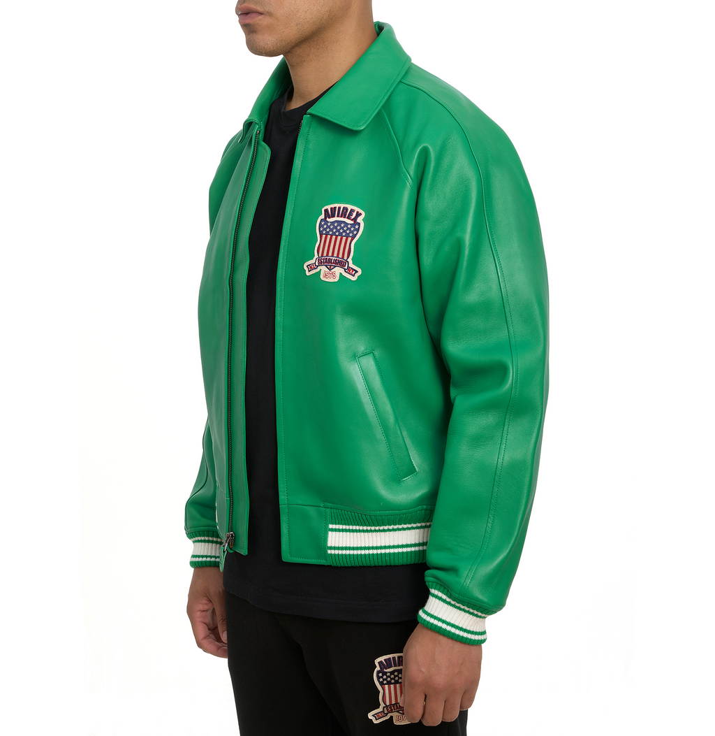 Shop Best High Sale Avirex Fashion Aviator Bomber Jelly Bean Leather Jackets For Sale rfxleatherofficial