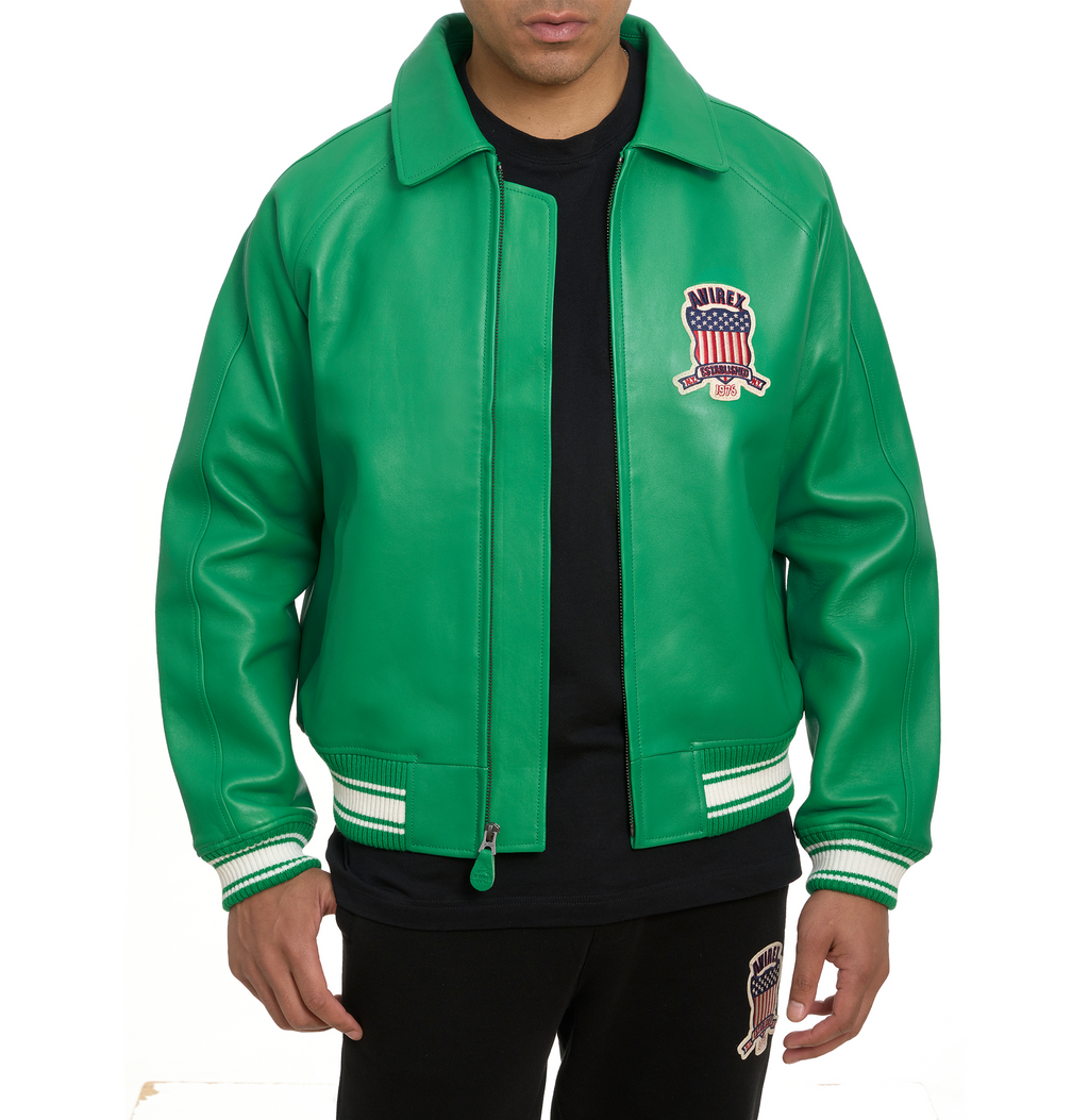 Shop Best High Sale Avirex Fashion Aviator Bomber Jelly Bean Leather Jackets For Sale rfxleatherofficial