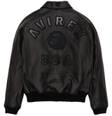 Buy Best Style Black Ostrich Fashion Bomber Avirex Leather Jackets For Mens rfxleatherofficial