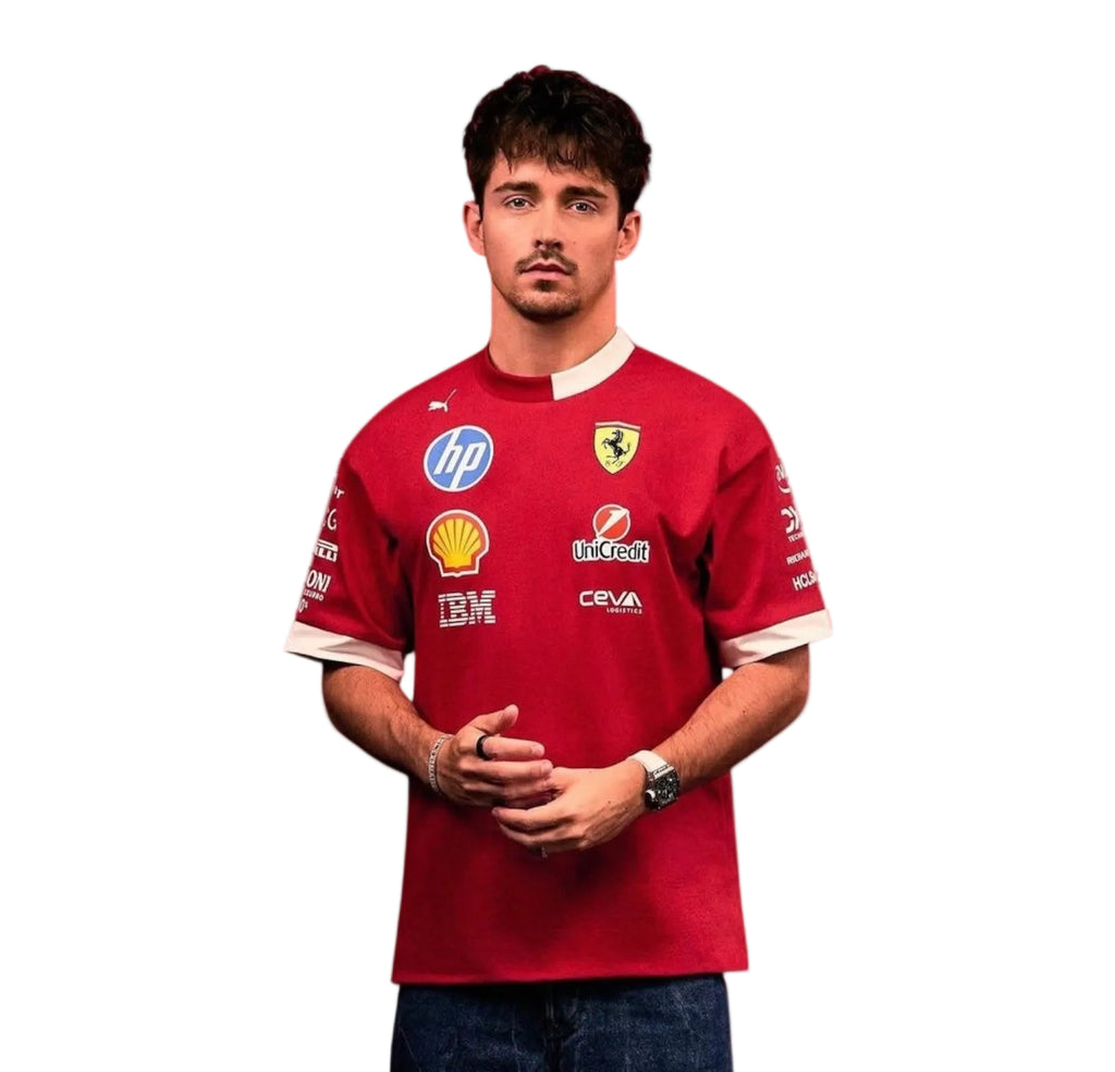F1 Scuderia Ferrari 2025 Oversized Driver Replica T-shirt Endless Racegear