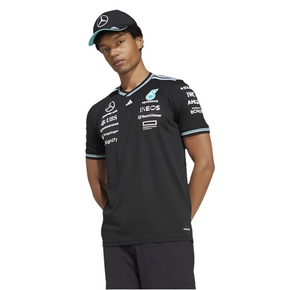 2025 Mercedes AMG Petronas adidas Authentic Team Driver T-Shirt - Black Endless Racegear