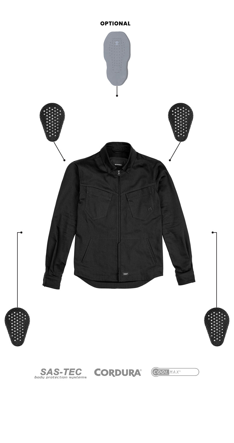 CAPO COR 03 – Motorcycle Shirt for Men Slim-Fit Cordura® Pando Moto