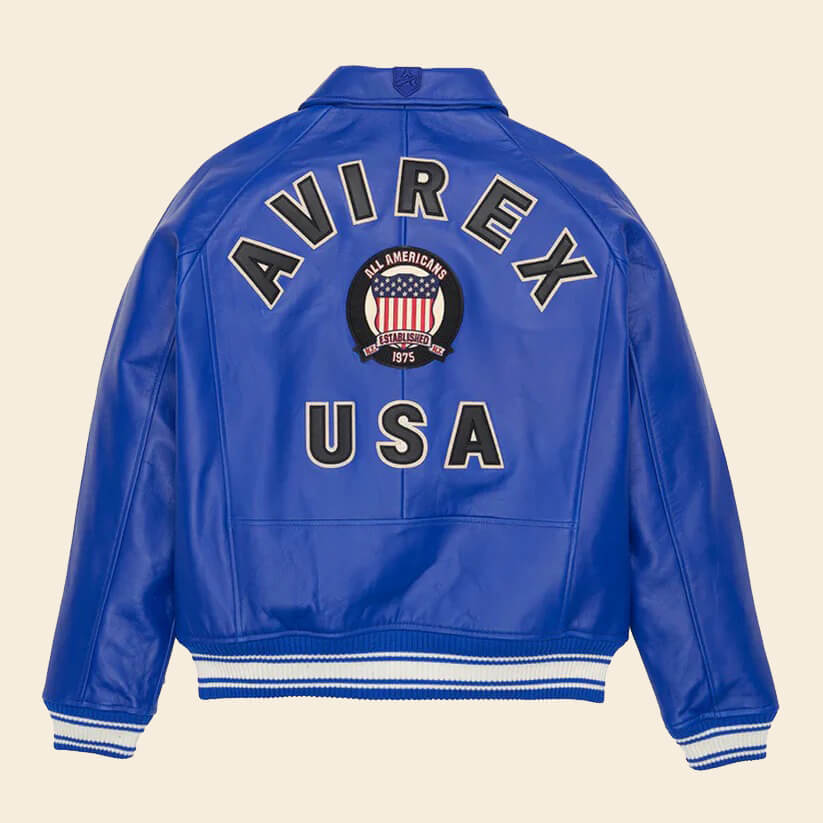 Cobalt Avirex Leather Icon bomber Jacket Endless Racegear