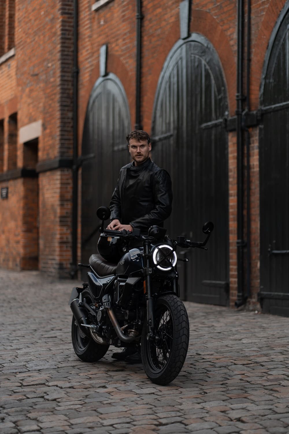 TWIN LEATHER JACKET BLACK - Men’s Leather Motorcycle Jacket Pando Moto
