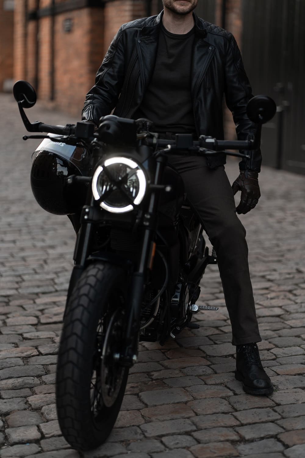 TWIN LEATHER JACKET BLACK - Men’s Leather Motorcycle Jacket Pando Moto