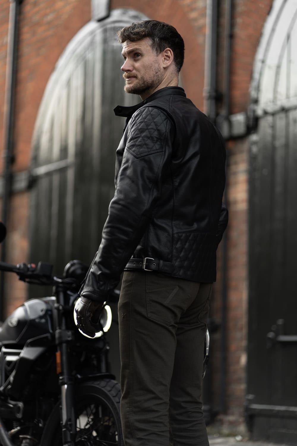 TWIN LEATHER JACKET BLACK - Men’s Leather Motorcycle Jacket Pando Moto