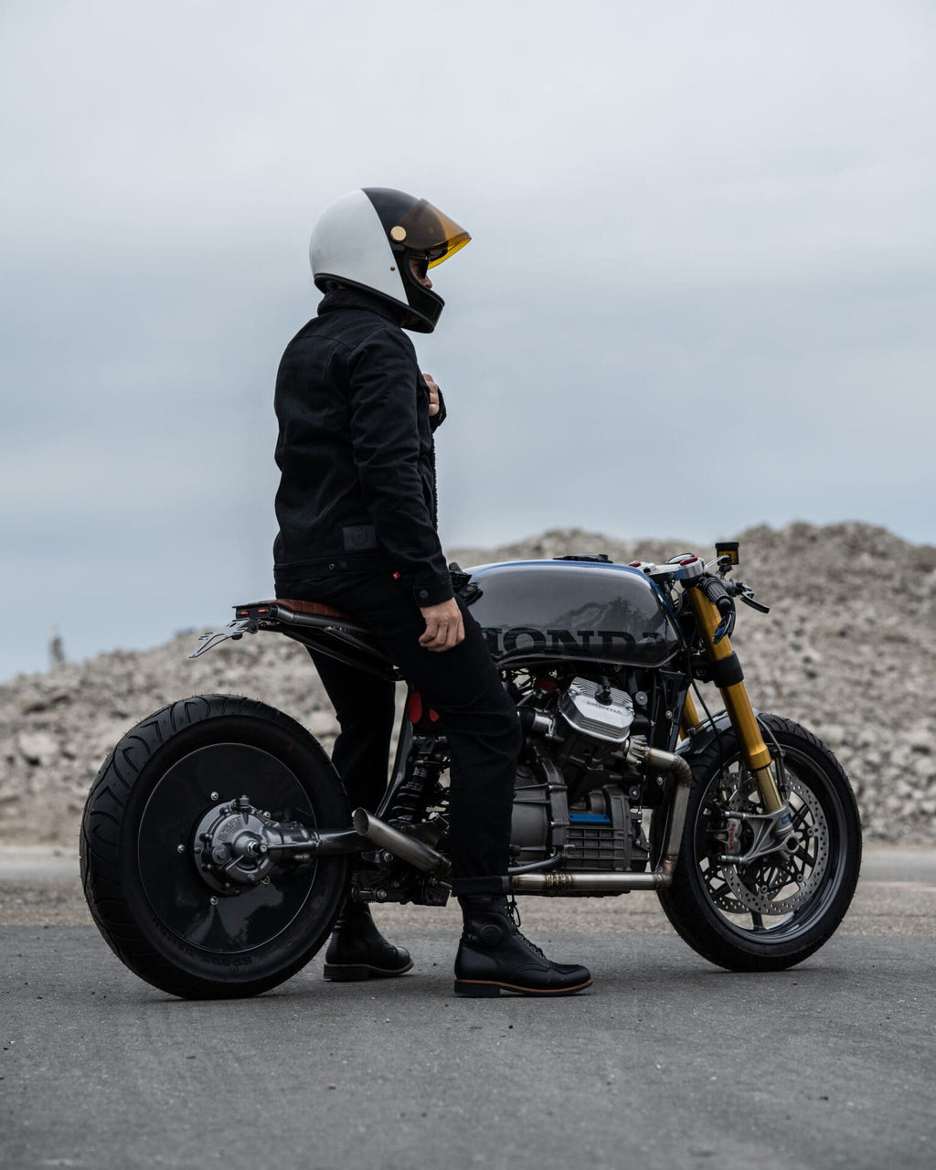 HUSKY JACKET BLACK – Sherpa Trucker Motorcycle Jacket Unisex Pando Moto