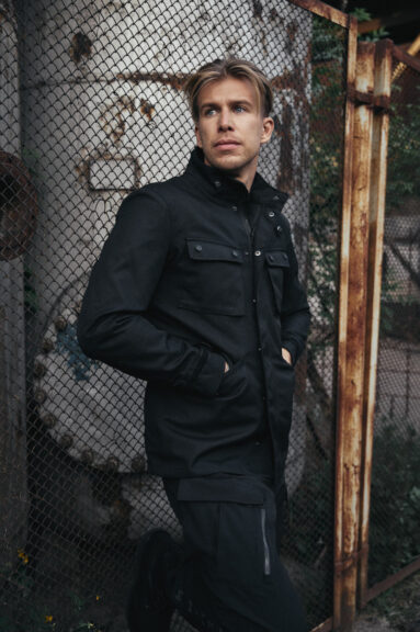 M65 WP JACKET BLACK - Slim-Fit Waterproof Motorcycle Jacket Pando Moto
