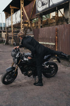 M65 WP JACKET BLACK - Slim-Fit Waterproof Motorcycle Jacket Pando Moto