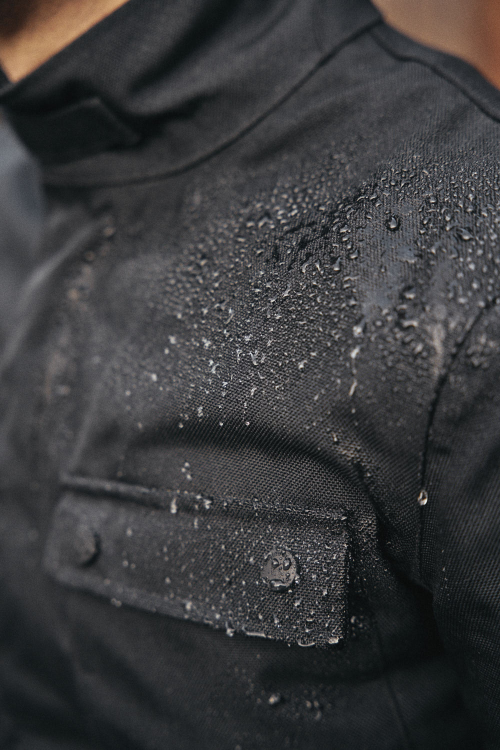 M65 WP JACKET BLACK - Slim-Fit Waterproof Motorcycle Jacket Pando Moto