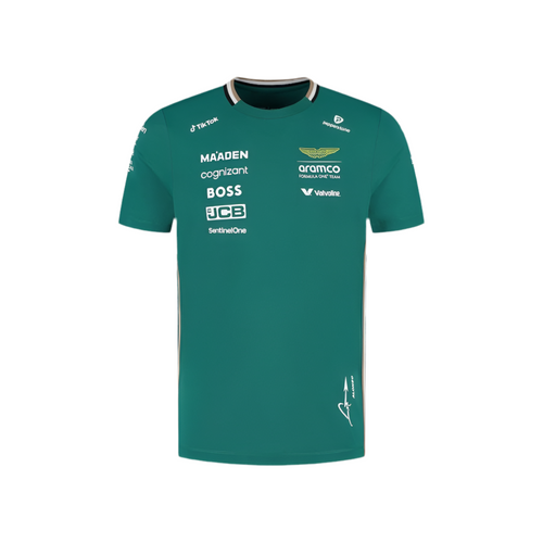 Aston Martin Aramco Cognizant F1 2025 Fernando Alonso Team Driver T-Shirt Endless Racegear
