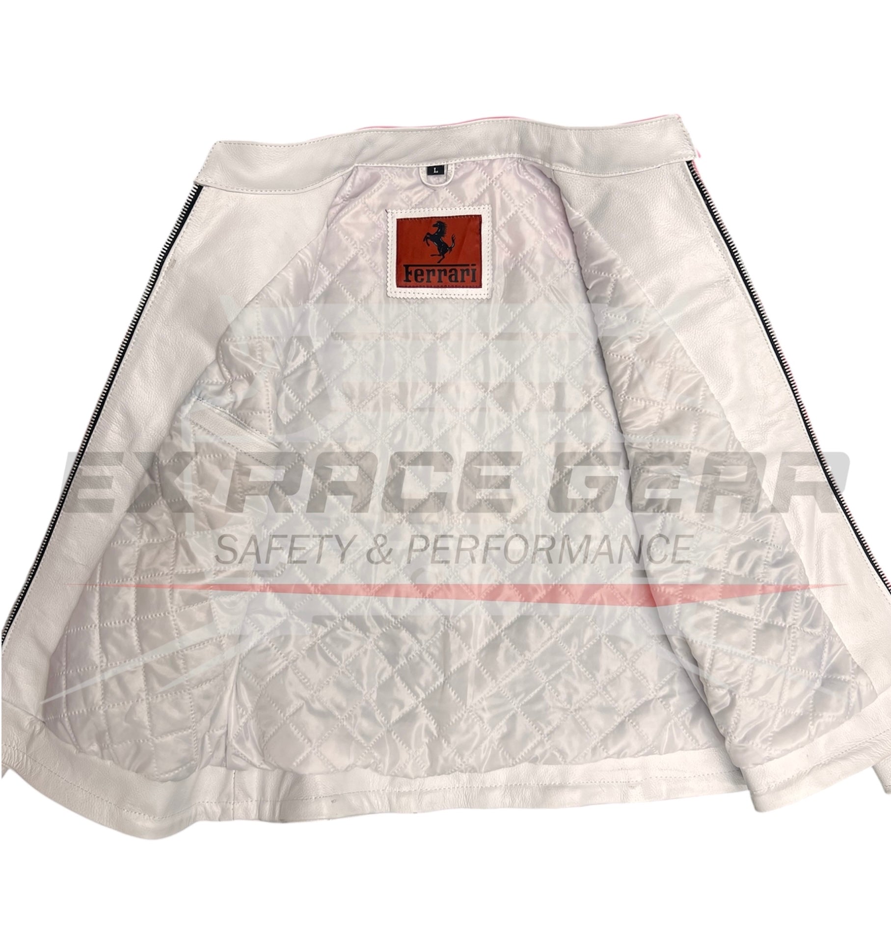 Ferrari Pink Leather F1 Racing Jacket – Vintage Edition Ex Race Gear