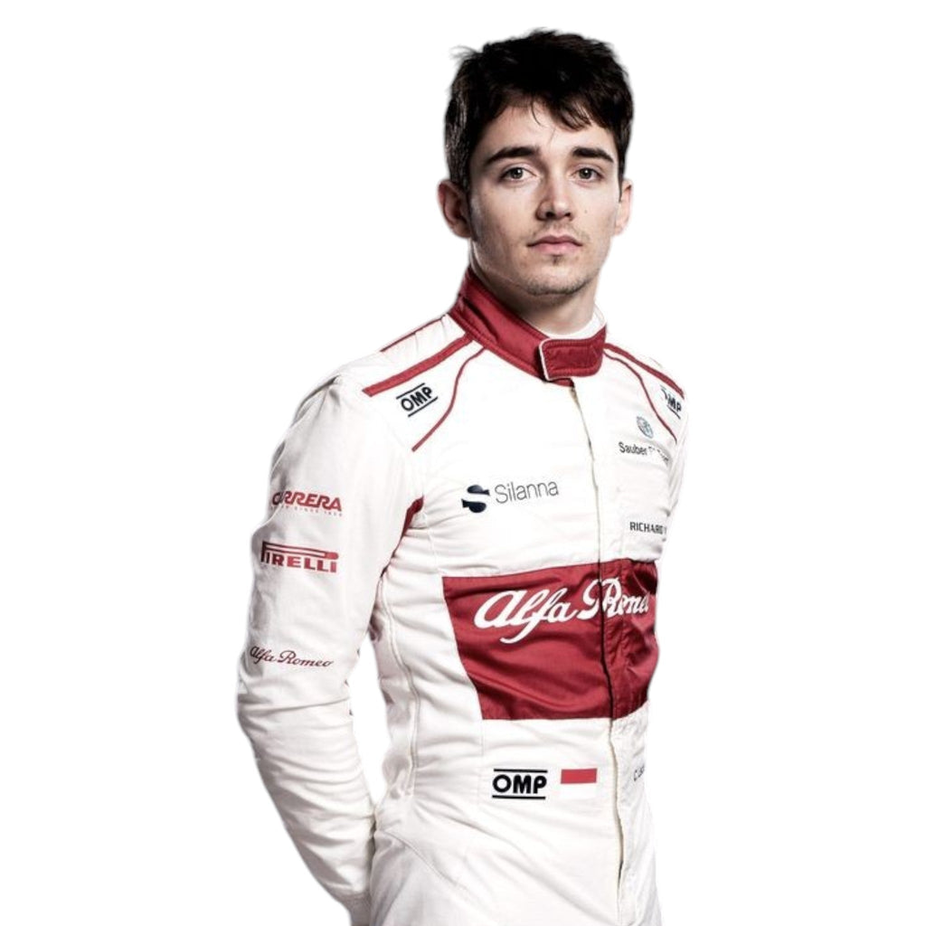 2018 Charles Leclerc Alfa Romeo Sauber F1 Suit sponsor detail Endless Racegear