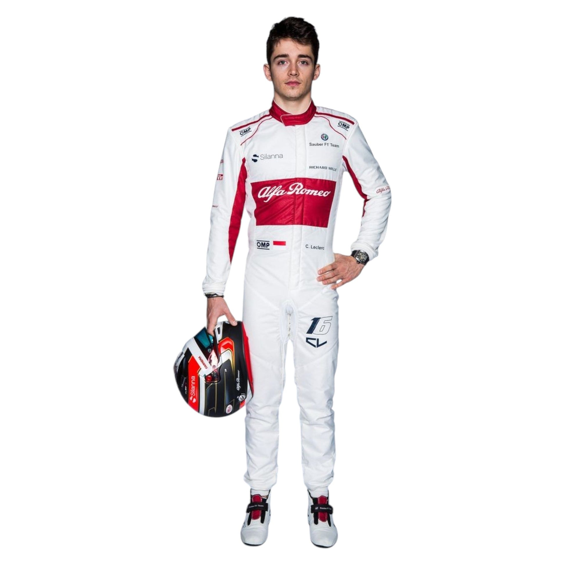 2018 Charles Leclerc Alfa Romeo Sauber Formula One Suit Rustle Racewears