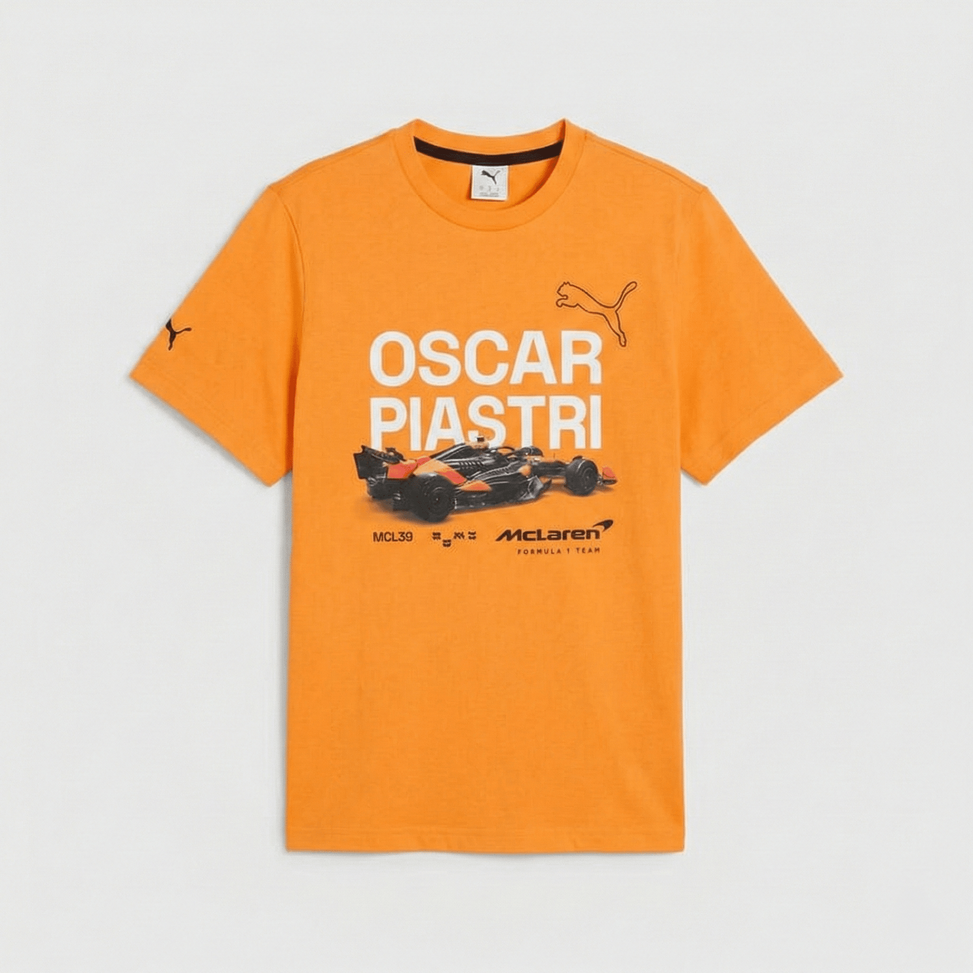 McLaren F1 Oscar Piastri Driver T-Shirt - Puma Black/Papaya T-shirts McLaren XS Orange 