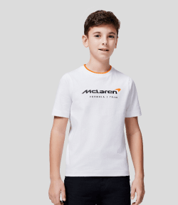 McLaren F1 Kids Core Essentials T-Shirt - Youth White Endless Racegear