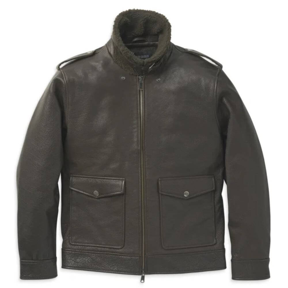 Harley-Davidson Men's Auer Sherpa Collar Leather Jacket - Endless Racegear