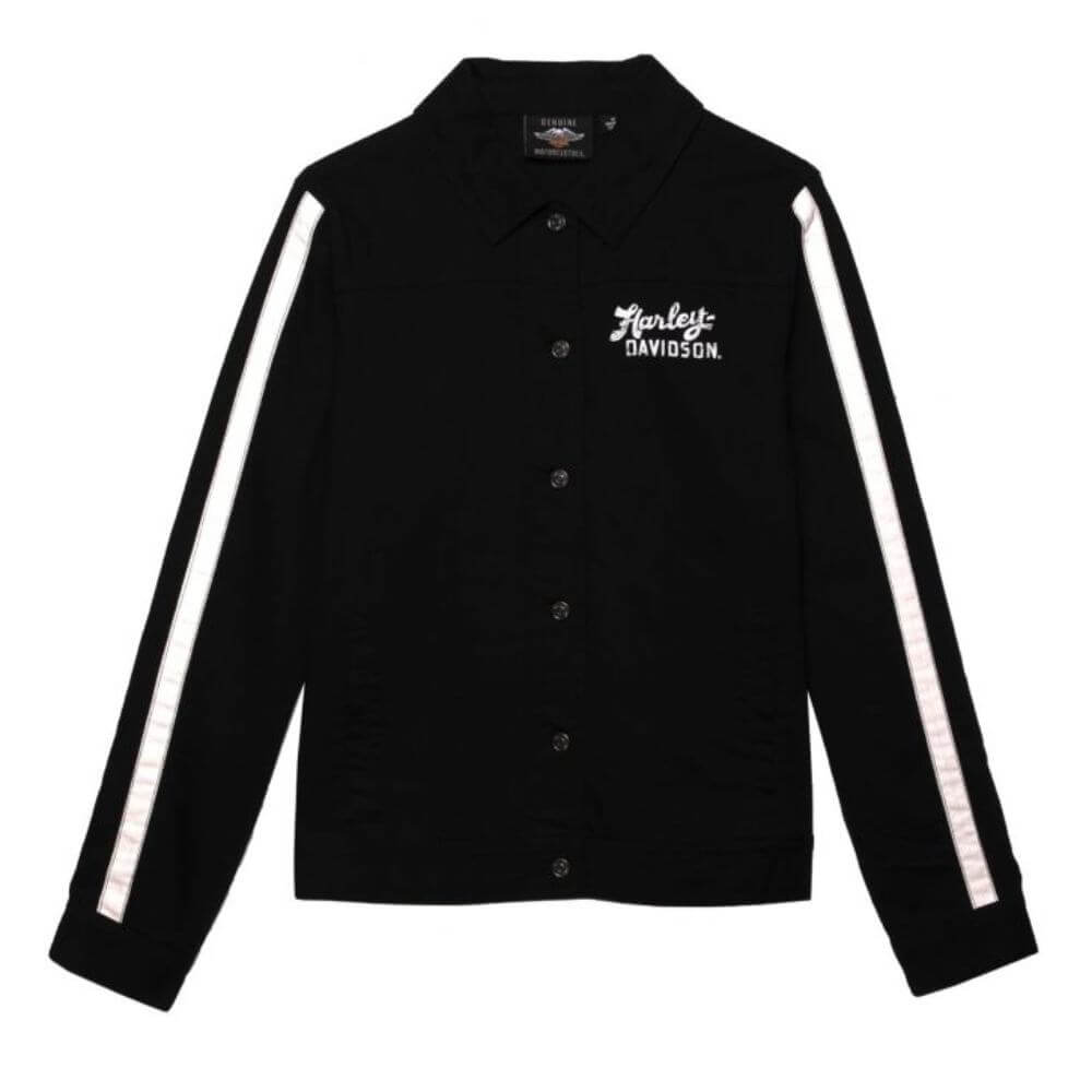 Harley-Davidson Women's Gas and Oil Sleeve Stripe Jacket Endless Racegear