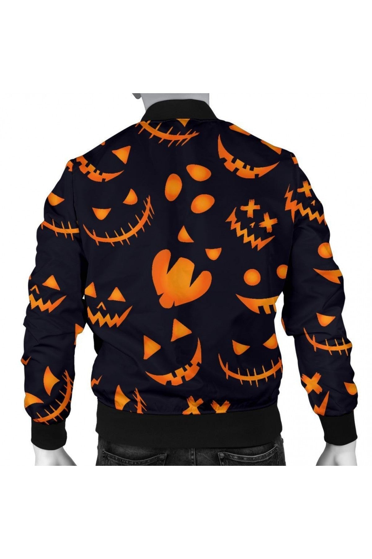 Halloween Pumpkins Pattern Black Jacket – Spooky Seasonal Streetwear Endless Racegear
