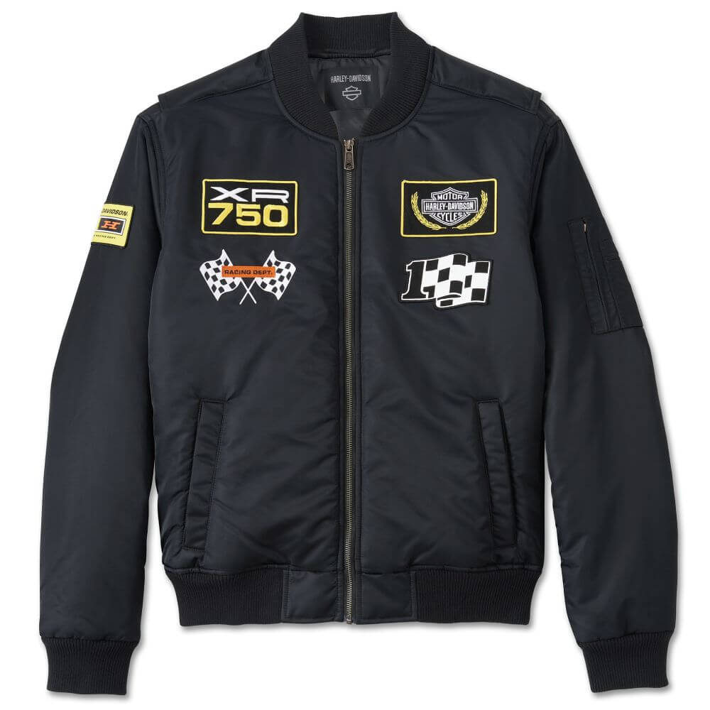 Harley-Davidson Men's At the Crank Bomber Jacket Black Endless Racegear