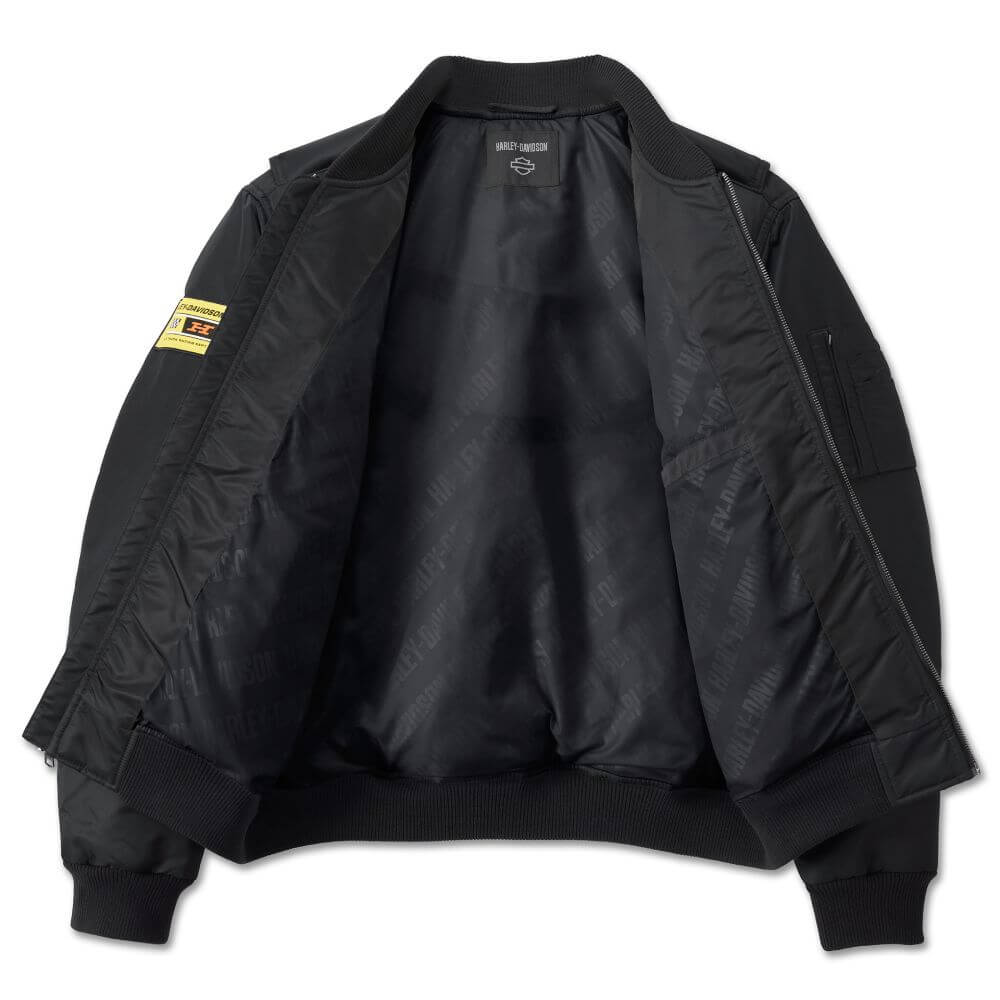 Harley-Davidson Men's At the Crank Bomber Jacket Black Endless Racegear