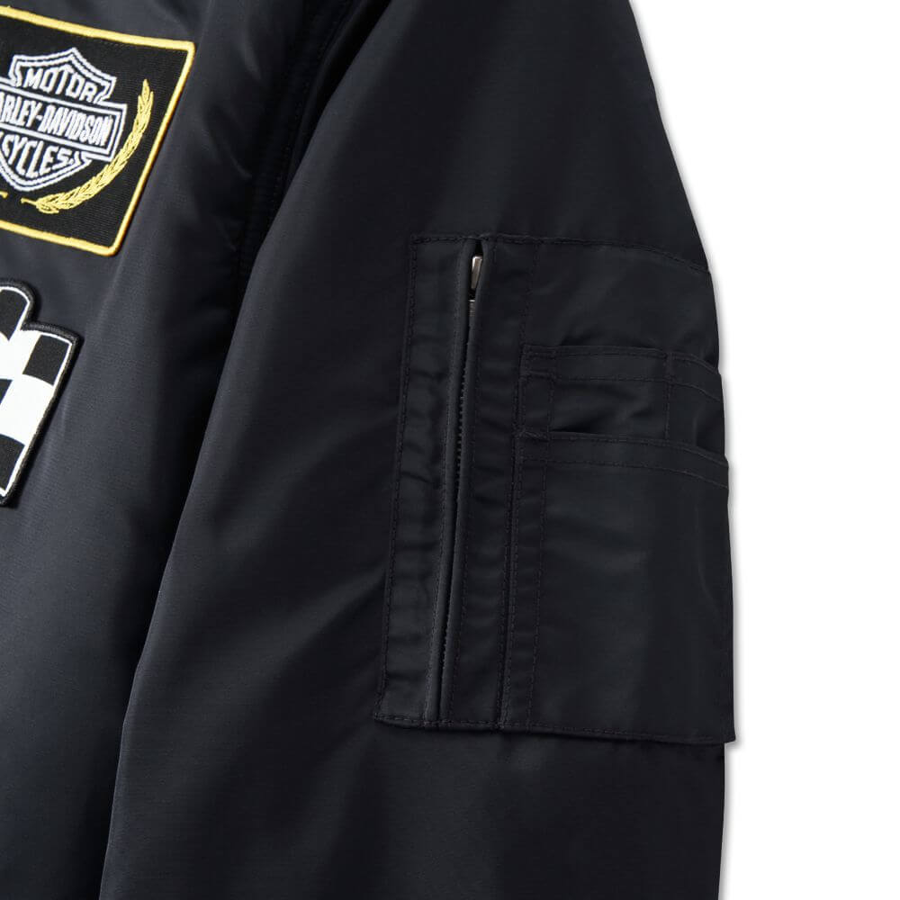 Harley-Davidson Men's At the Crank Bomber Jacket Black Endless Racegear