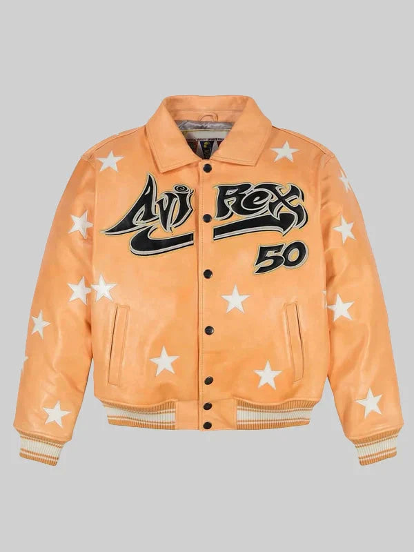 Hellstar x Avirex Leather Vintage Racing Jacket SHABA Collection