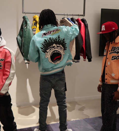 Hellstar x Avirex Leather Vintage Racing Jacket Ex Race Gear