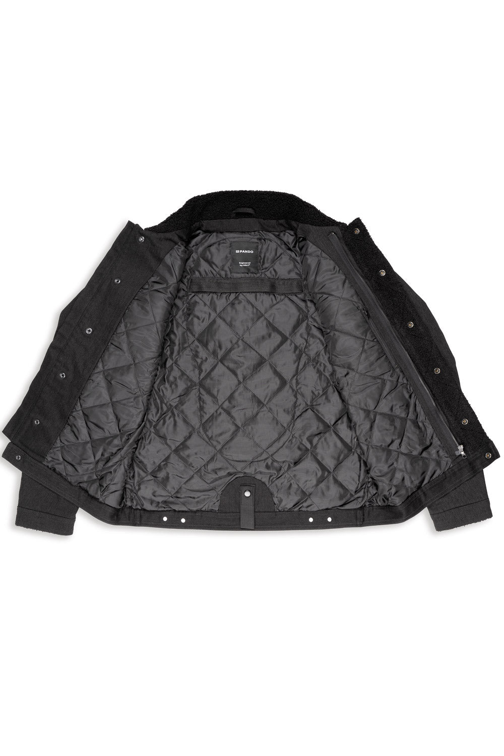 HUSKY JACKET BLACK – Sherpa Trucker Motorcycle Jacket Unisex Pando Moto