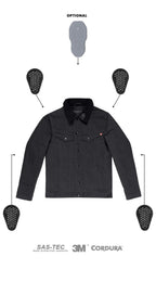 HUSKY JACKET BLACK – Sherpa Trucker Motorcycle Jacket Unisex Pando Moto