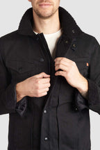 HUSKY JACKET BLACK – Sherpa Trucker Motorcycle Jacket Unisex Pando Moto