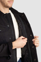 HUSKY JACKET BLACK – Sherpa Trucker Motorcycle Jacket Unisex Pando Moto