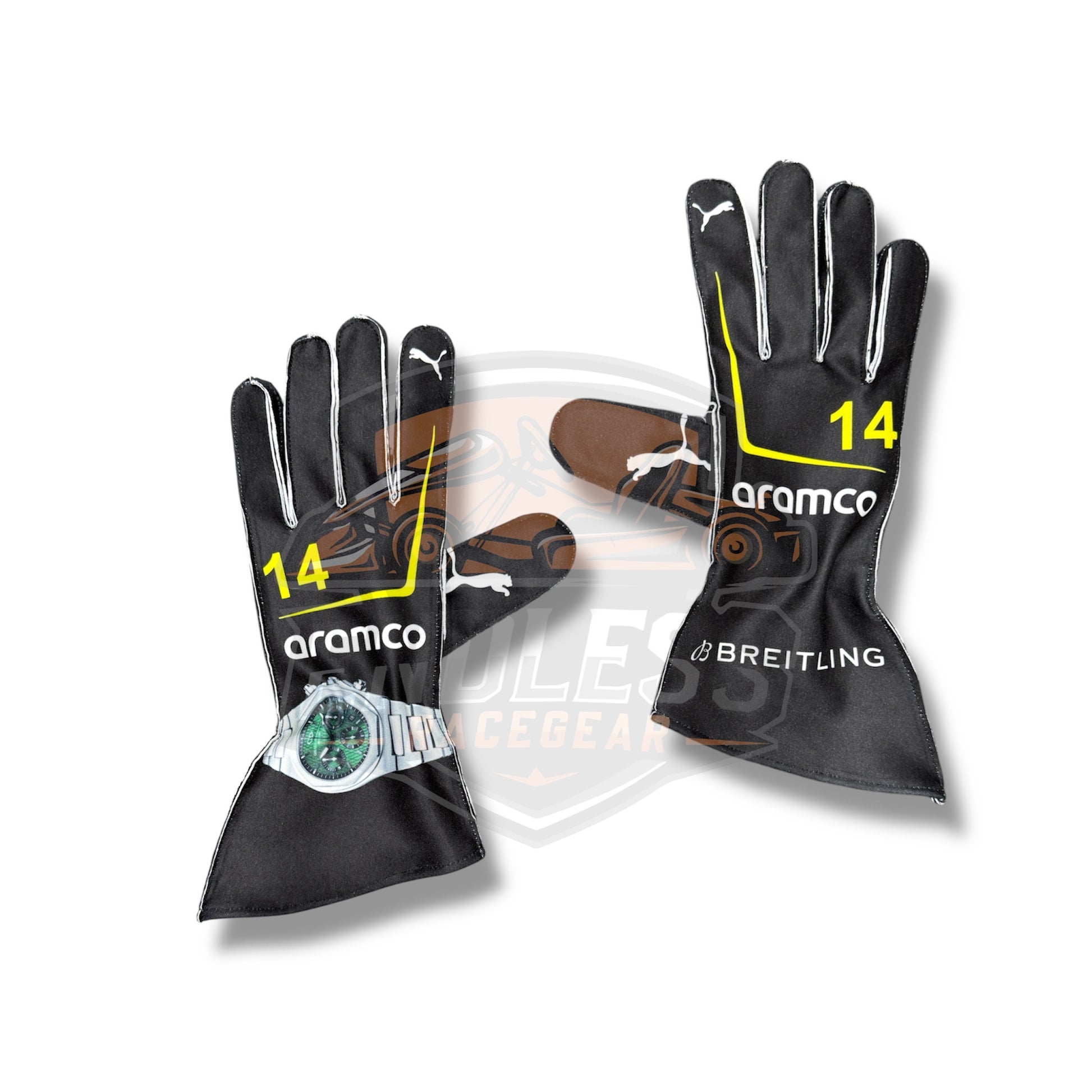 2026 Aston Martin Aramco Formula One Team Racing Replica Gloves Endless Racegear