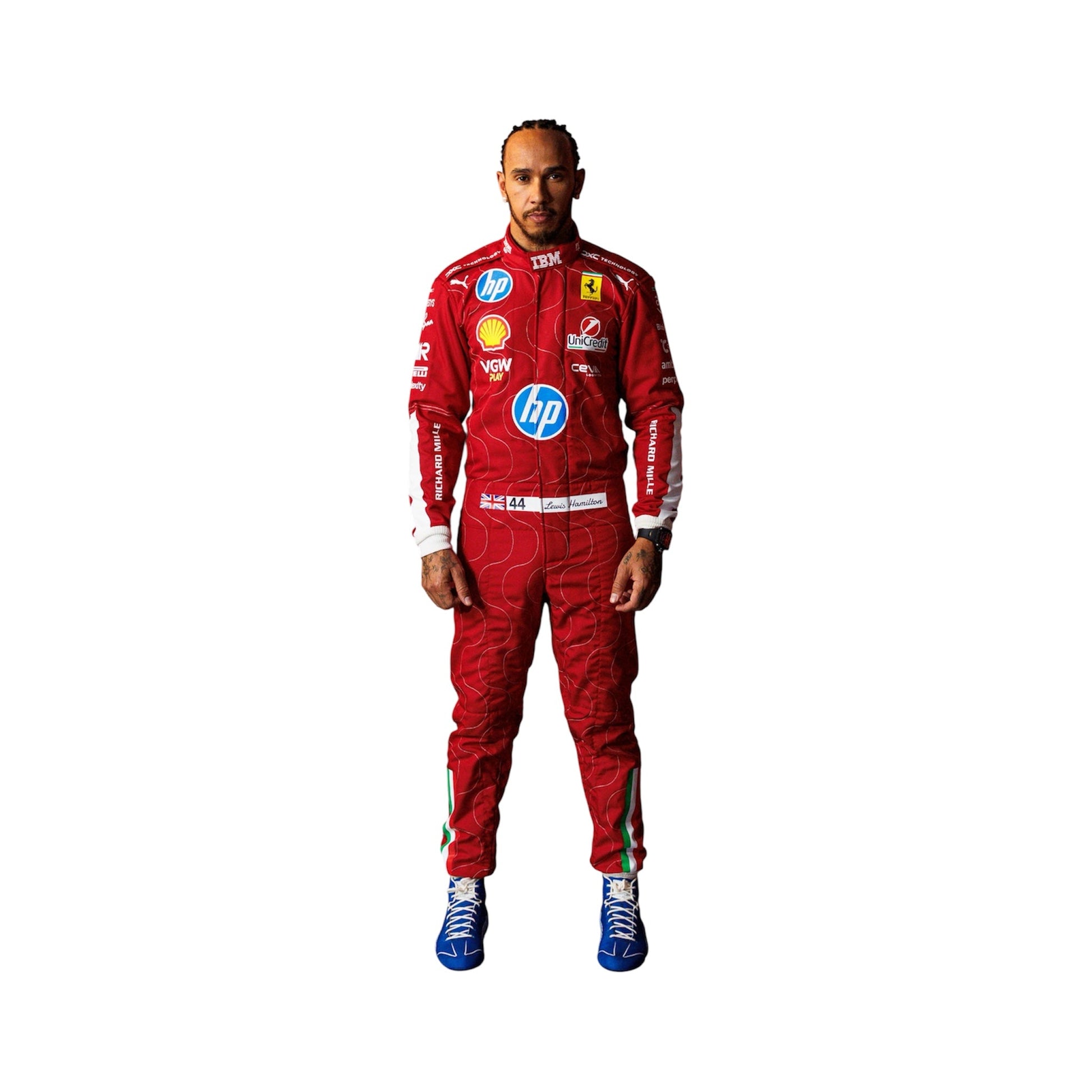 2025 Lewis Hamilton Scuderia Ferrari HP Monza GP F1 Race Suit My Store