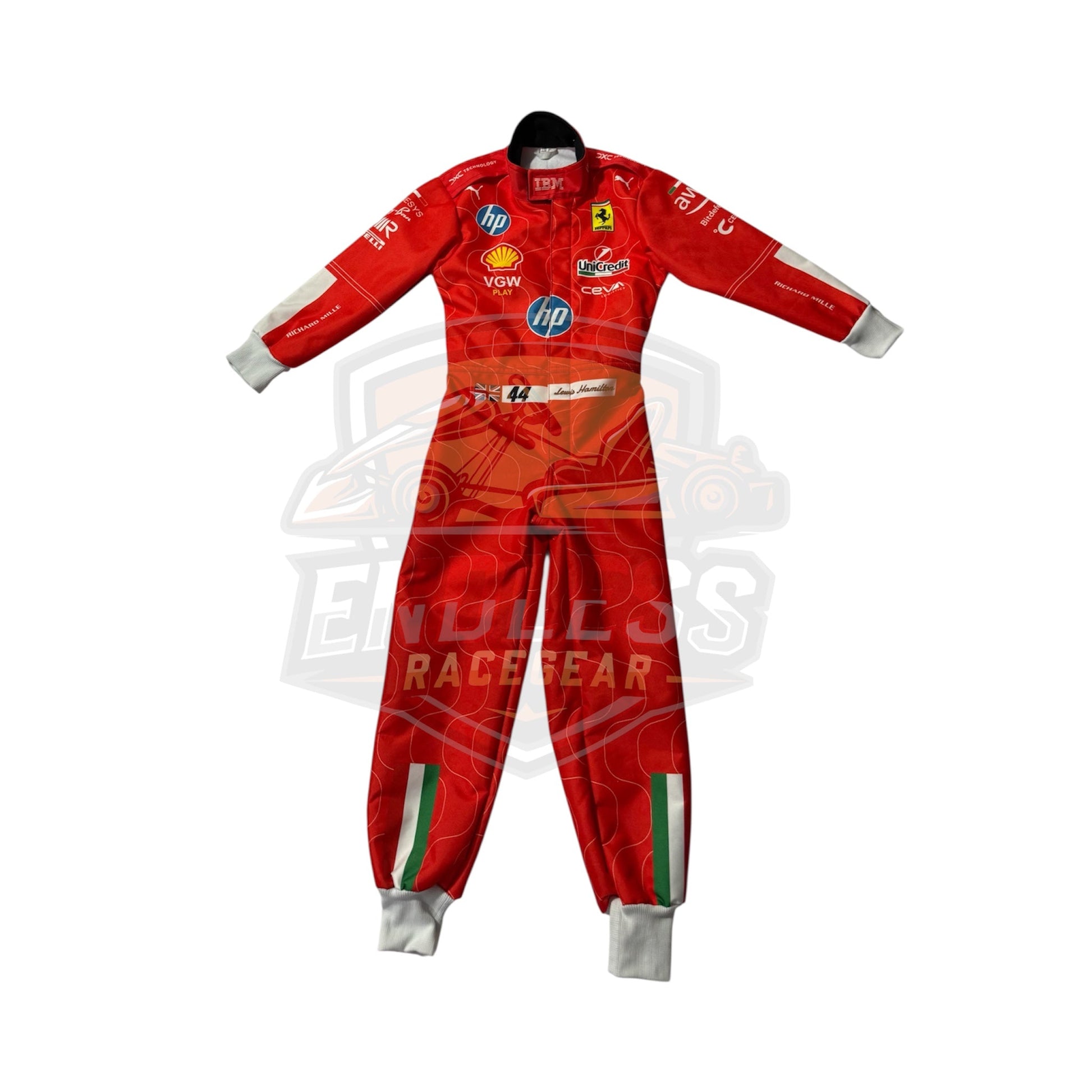 2025 Scuderia Ferrari Lewis Hamilton HP F1 Team Monza GP Replica Race Suit Endless Racegear