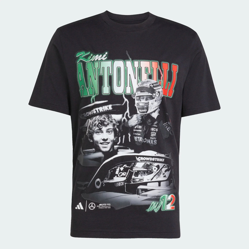 Mercedes - AMG Petronas Formula One Men's Kimi Antonelli T-Shirt - Black Endless Racegear