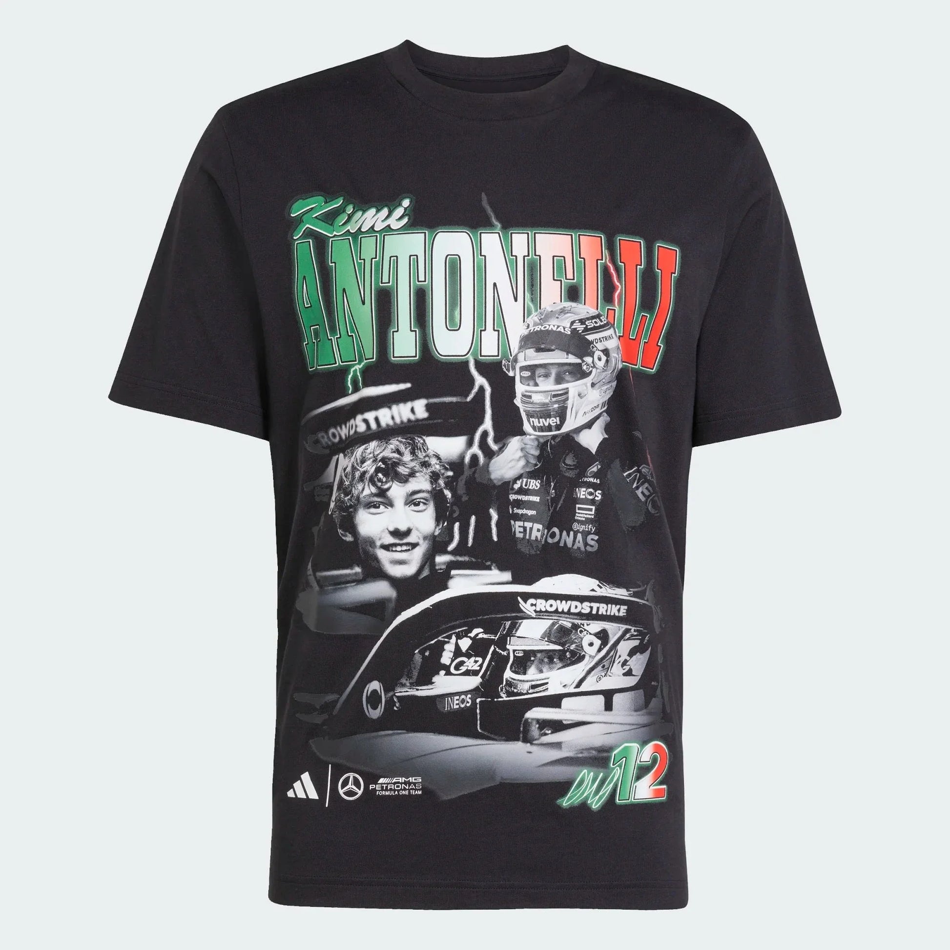 Mercedes - AMG Petronas Formula One Men's Kimi Antonelli T-Shirt - Black Endless Racegear