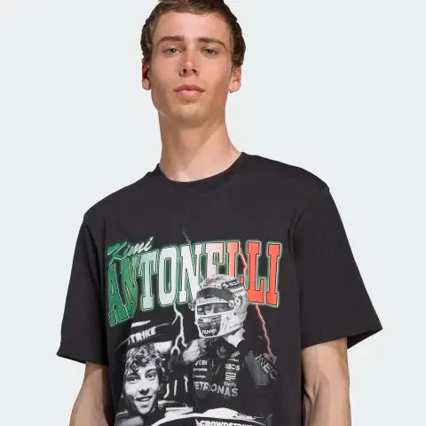 Mercedes - AMG Petronas Formula One Men's Kimi Antonelli T-Shirt - Black Endless Racegear