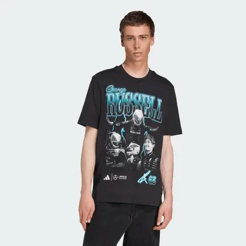Mercedes - AMG Petronas Formula One Men's George Russell T-Shirt - Black Endless Racegear
